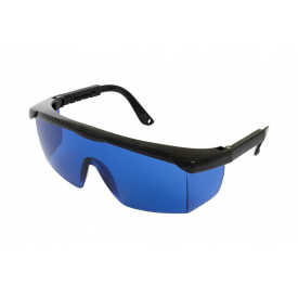 Окуляри відкриті MASTERTOOL GM КОМФОРТ панорамна лінза напівоправа з регульованими дужками l клас сині (82-0616)