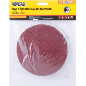 Коло шліфувальне на липучці 125 мм зерно 60 10шт MASTERTOOL GM (08-2506)