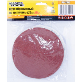 Круг шліфувальний на липучці 125 мм зерно 120 10шт MASTERTOOL GM (08-2512)