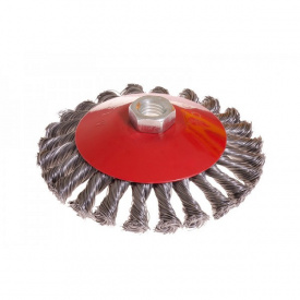 Щітка конусна D125 із плетеного дроту М14 MASTERTOOL GM (19-8012)
