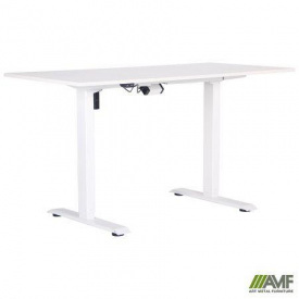 Регульований стіл офісний Like AMF 1387х680 мм білий для роботи