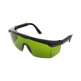 Окуляри відкриті MASTERTOOL GM КОМФОРТ панорамна лінза напівоправа з регульованими дужками l клас зелені (82-0617)