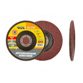 Диск шліфувальний пелюстковий конусний Т29 зерно 60 125*22 мм MASTERTOOL GM (08-3206)