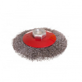 Щітка конусна із рифленого дроту D100 М14 MASTERTOOL GM (19-8210)