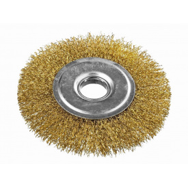 Щітка дискова з латунованого рифленого дроту D125*22,2 мм MASTERTOOL GM (19-9112)