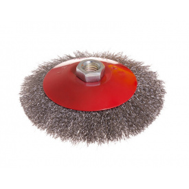 Щітка конусна з рифленого дроту D125 М14 MASTERTOOL GM (19-8212)