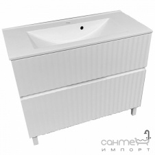 Напольная тумба под раковину или столешницу СанСервис Marble 80 белая, фасад рифленый