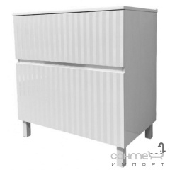 Напольная тумба под раковину или столешницу СанСервис Marble 60 белая, фасад рифленый Житомир