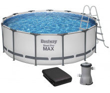 Каркасний басейн Bestway 5618W 396х122 см з картриджним фільтром, сходами та захисним тентом