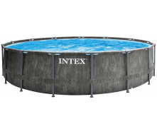 Каркасний басейн Intex 26742 GREYWOOD 457х122 см з картриджним фільтром, сходами та тентом