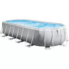 Каркасний басейн Intex 26798 OVAL 610х305х122 см з картриджним фільтром, сходами та тентом