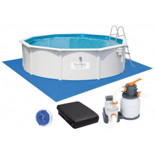Збірний басейн 460х120 см Bestway Hydrium 56384 з пісочним фільтром сходами та тентом