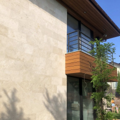 Travertine Фасадный Травертин Light Brushed Export 1,2*30,5*61 см Вишневое