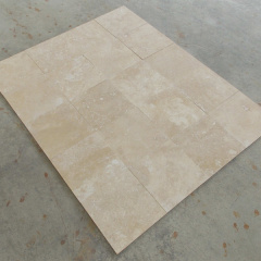 Travertine Плитка из травертина Extra Light Filled&amp;Honed 1,2*40,6*40,6 см Васильков