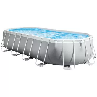 Каркасный бассейн Intex 26798 OVAL 610х305х122 см с картриджным фильтром, лестницей и тентом