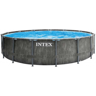 Каркасний басейн Intex 26742 GREYWOOD 457х122 см з картриджним фільтром, сходами та тентом