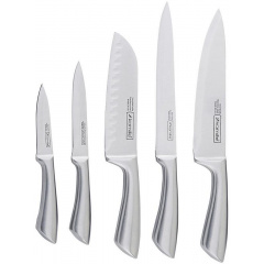 Набор ножей Steel 5 кухонных ножей на деревянной подставке Kamille DP38003 Черкаси