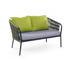 Диван-лаунж Твіст Pradex 140 см плетіння шнур на ніжках металокаркасе Київ