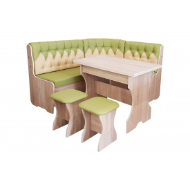 Кухонний комплект MossLodge (куточок, стіл та 2 табуретки, флай 2234 + 2207 і дуб сонома трюфель)