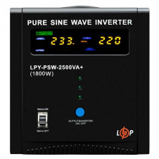Источник бесперебойного питания LogicPower LPY-PSW-2500VA+ 1800Вт 10A/20A с правильной синусоидой 24V (LP22874)