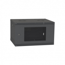 Шкаф настенный Ipcom 6U, 600*450, перфорированные дверцы, RAL9005 (СН-6U-060х045-ДП-9005)