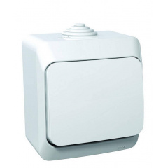 Выключатель 1-клавишный белый Cedar Plus WDE000560 Орехов