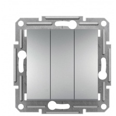 Трехклавишный выключатель Schneider Electric Asfora EPH2100161 (алюминий) Бучач