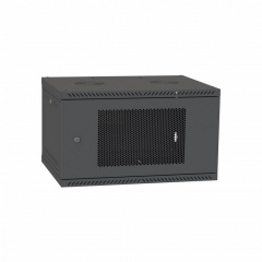 Шкаф настенный Ipcom 6U, 600*450, перфорированные дверцы, RAL9005 (СН-6U-060х045-ДП-9005) Ізмаїл