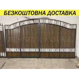 Ворота з профнастилом та каліткою Код: А-0109(1)