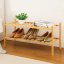Полка для обуви деревянная для дома в прихожую или гардероб, двухъярусная напольная этажёрка SW00371 Володарськ-Волинський