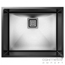 Кухонная мойка под столешницу Fabiano Quadro 49 Nano Graphite графит