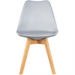Стілець Bin пластик сірий м'яке сидіння на дерев'яних ніжках Чорноморськ