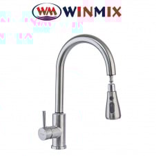 Смеситель для кухни Ухо Winmix Sensor LUX (Chr-014) с выдвижной сенсорной лейкой из нержавеющей стали SUS304, Польша