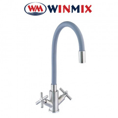Смеситель для кухни рефлекторный гусак Winmix DVE-011 Gray REFLECTOR из нержавеющей стали SUS304, Польша Житомир