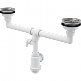 Сифон для мойки Alcaplast пластик, белый (A453P)