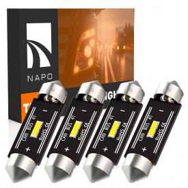 Комплект світлодіодних ламп для вантажівок Napo Truck SJ-7020-1SMD 24V 41mm C5W C10W 4 шт Білий (2530979787)