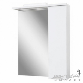 Зеркало с LED-подсветкой, полкой и шкафчиком СанСервис Smile 65 белое