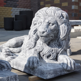 Скульптура садовая "Лев №1" Художественная покраска