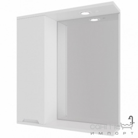 Зеркало с LED-подсветкой, полкой и шкафчиком СанСервис Марокко 65 белое