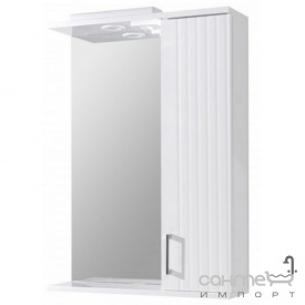 Зеркало с подсветкой, полкой и шкафчиком СанСервис Прокси 50 белое