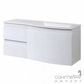 Подвесная тумба под раковину правосторонняя СанСервис Slavuta 120 белый