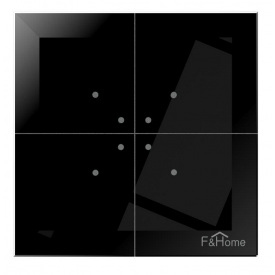 Сенсорный выключатель GS4-AC-T-B, стеклянный, черный