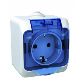 Розетка с заземлением белая Cedar Plus