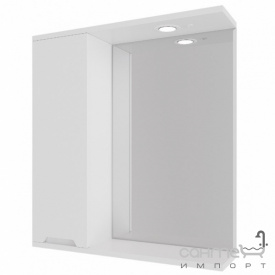 Зеркало с LED-подсветкой, полкой и шкафчиком СанСервис Марокко 60 белое
