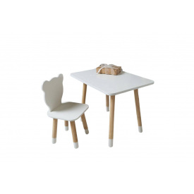 Комплект дитячих меблів Мольбертік Бертик 2 предмети Білий (277712)