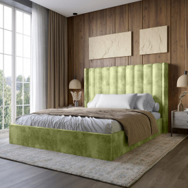 Двоспальне ліжко Lion Ніно Silk 201 Фісташковий 180x200 см (Lion-041404)