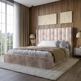 Двоспальне ліжко Lion Ніно Silk 402 Лотус 180x200 см (Lion-041398)