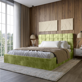 Двоспальне ліжко Lion Піксі Silk 202 Авокадо 160x200 см (Lion-044276)
