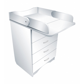 Комод пеленальний Малюк з фарбованими МДФ фасадами МАКСІ МЕБЛІ Білий (5103166)