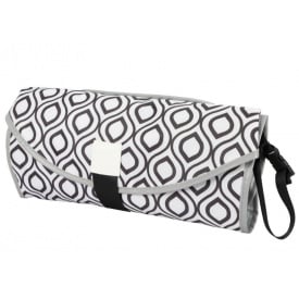 Портативный пеленальный матрасик с фиксацией рук ребенка VOLRO 68х70 см Черно-белый (vol-9125)